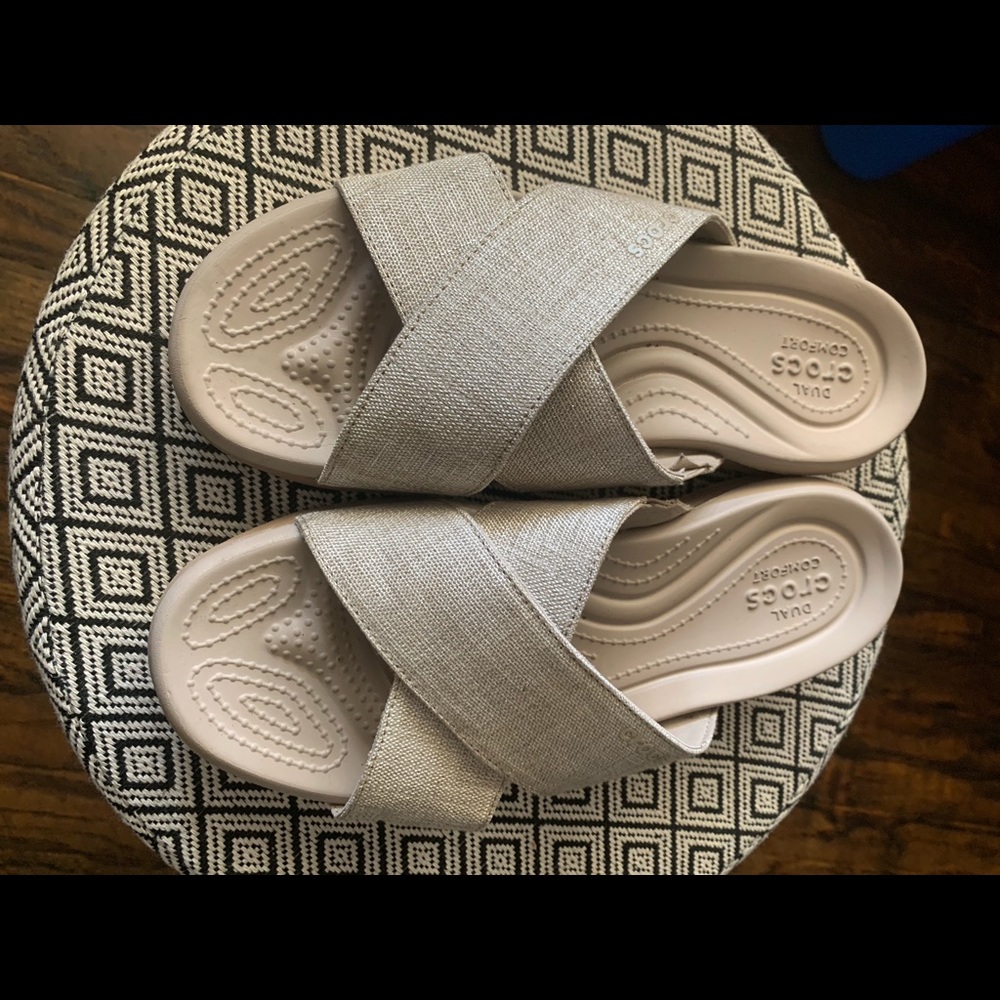 Crocs Capri Shimmer Xband Sandals size 8